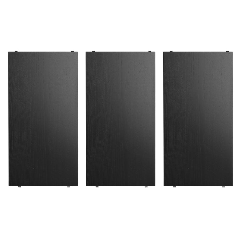 String - Regalboden 58 x 30 cm | Esche schwarz gebeizt