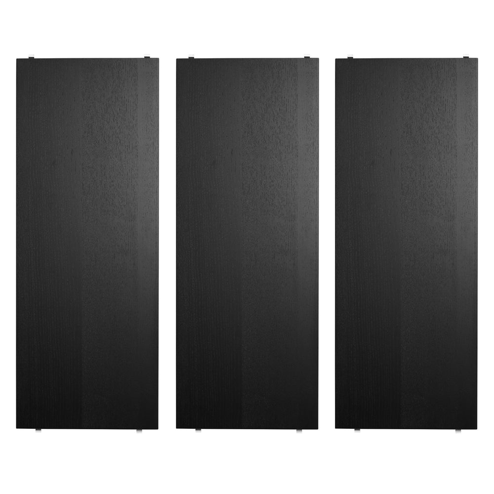 String - Regalboden 78 x 30 cm | Esche schwarz gebeizt