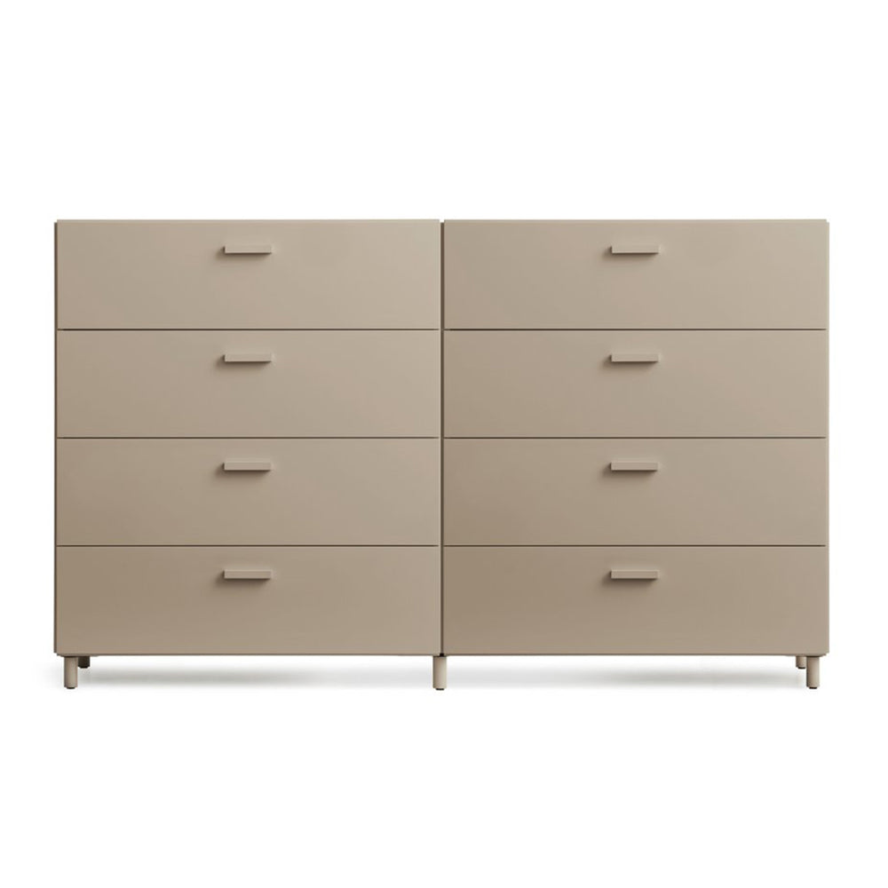 String - Relief Kommode mit Beinen | 2 x 82 x 41 x 92,2 cm / beige