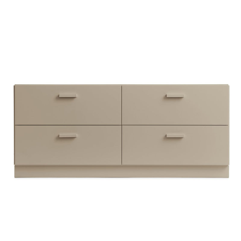 String - Relief Kommode mit Sockel | 123 x 41 x 46,6 cm / beige