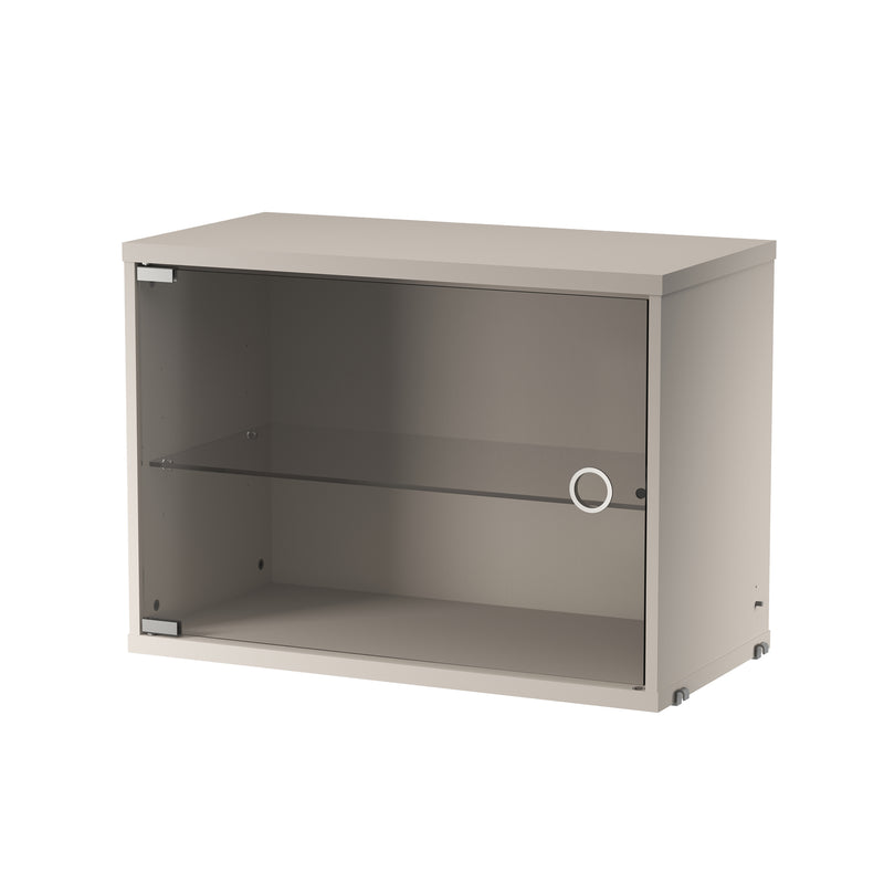 String - Vitrine mit Glasschwingtür | beige