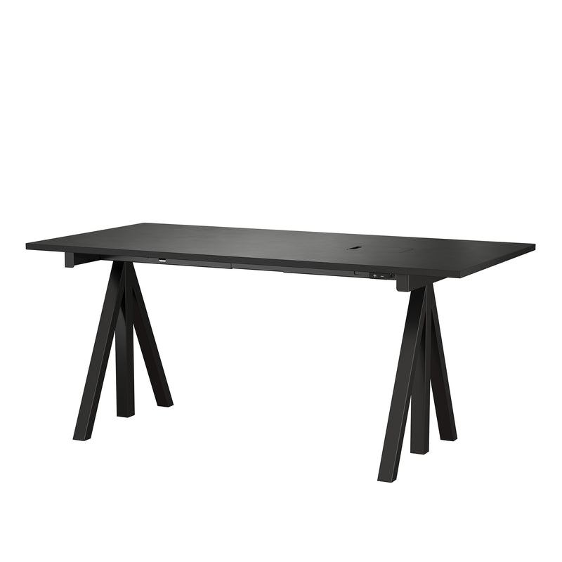 String - Works Schreibtisch | höhenverstellbar / 160 x 78 cm / schwarz, nicht höhenverstellbar / 160 x 78 cm / schwarz