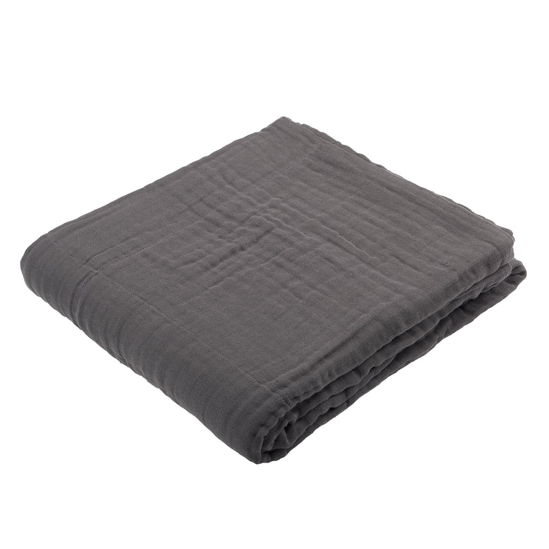 The Organic Company - 6-Lagige Soft Decke | dunkelgrau