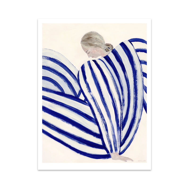 The Poster Club - Blue Stripe At Concorde von Sofia Lind | 70 x 100 cm