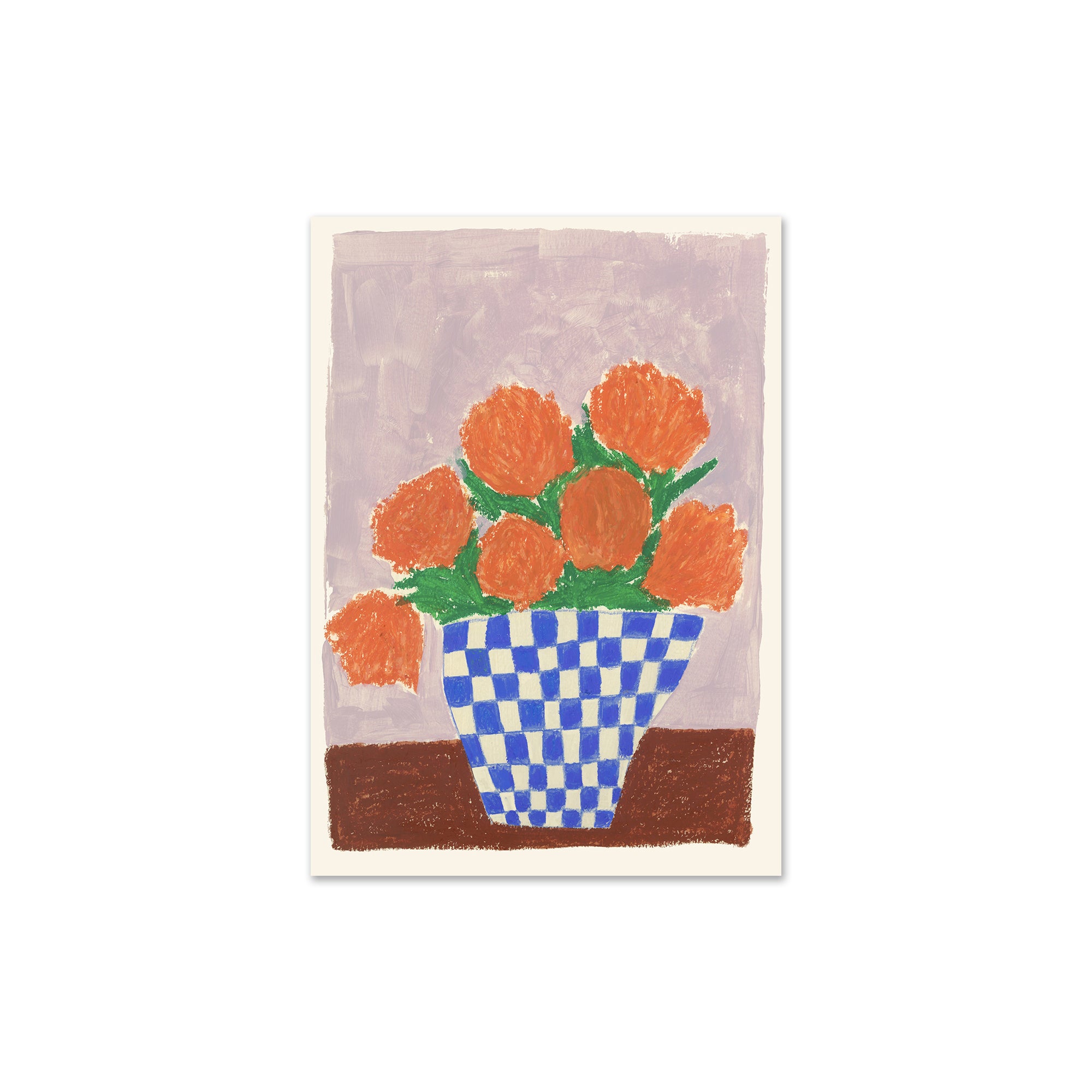 The Poster Club - Orange Flowers von Carla Llanos | 30 x 40 cm