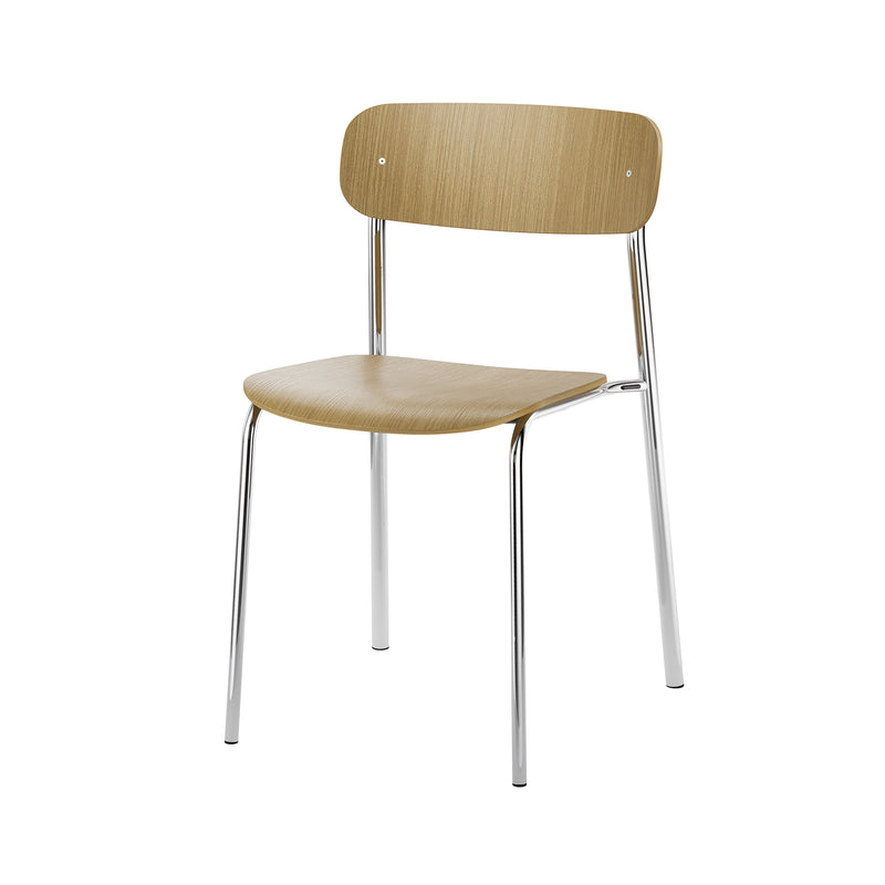 Thonet - S 243 Stuhl | Eiche klar lackiert / verchromt