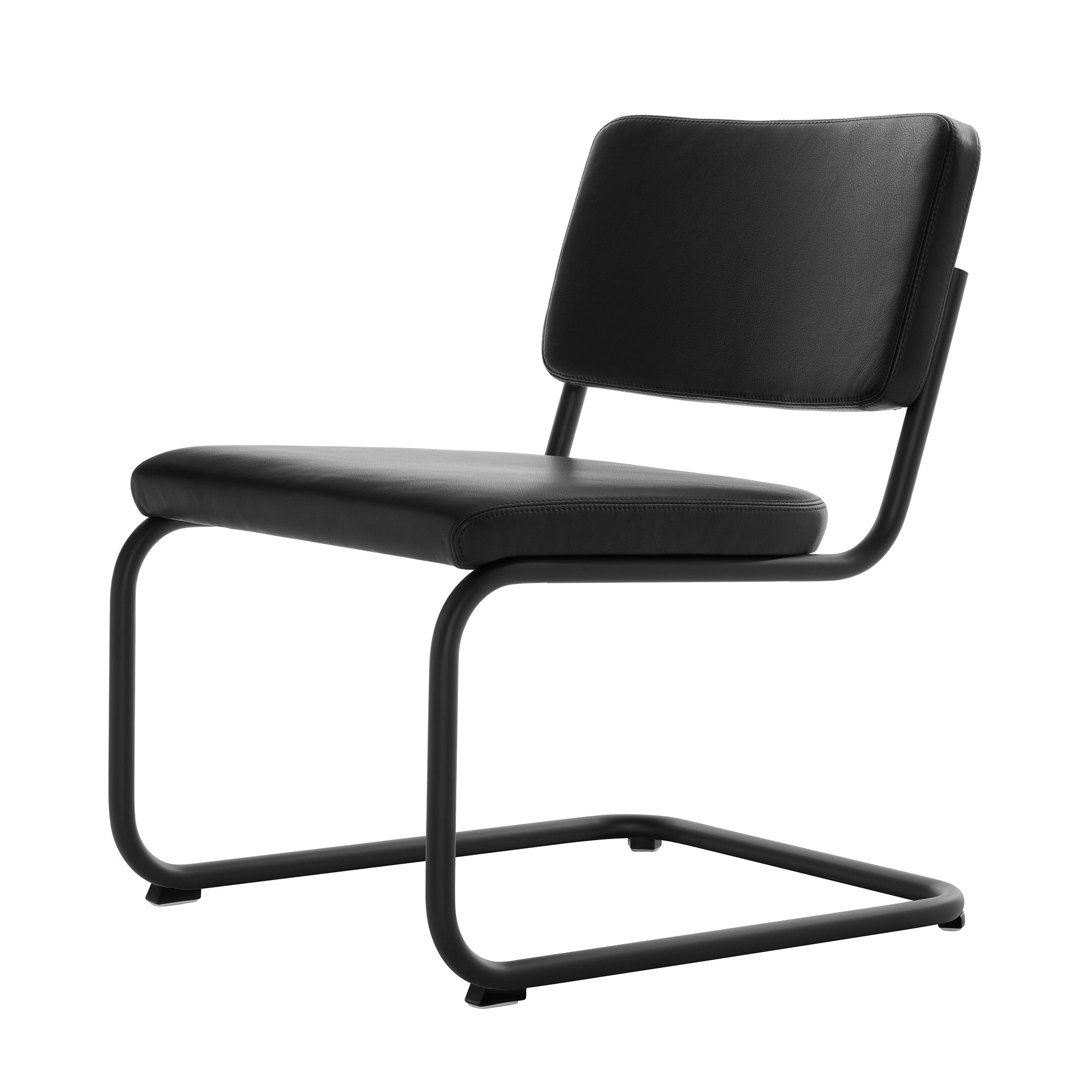 Thonet - S 32 PVL Lounge Stuhl | Nappaleder schwarz