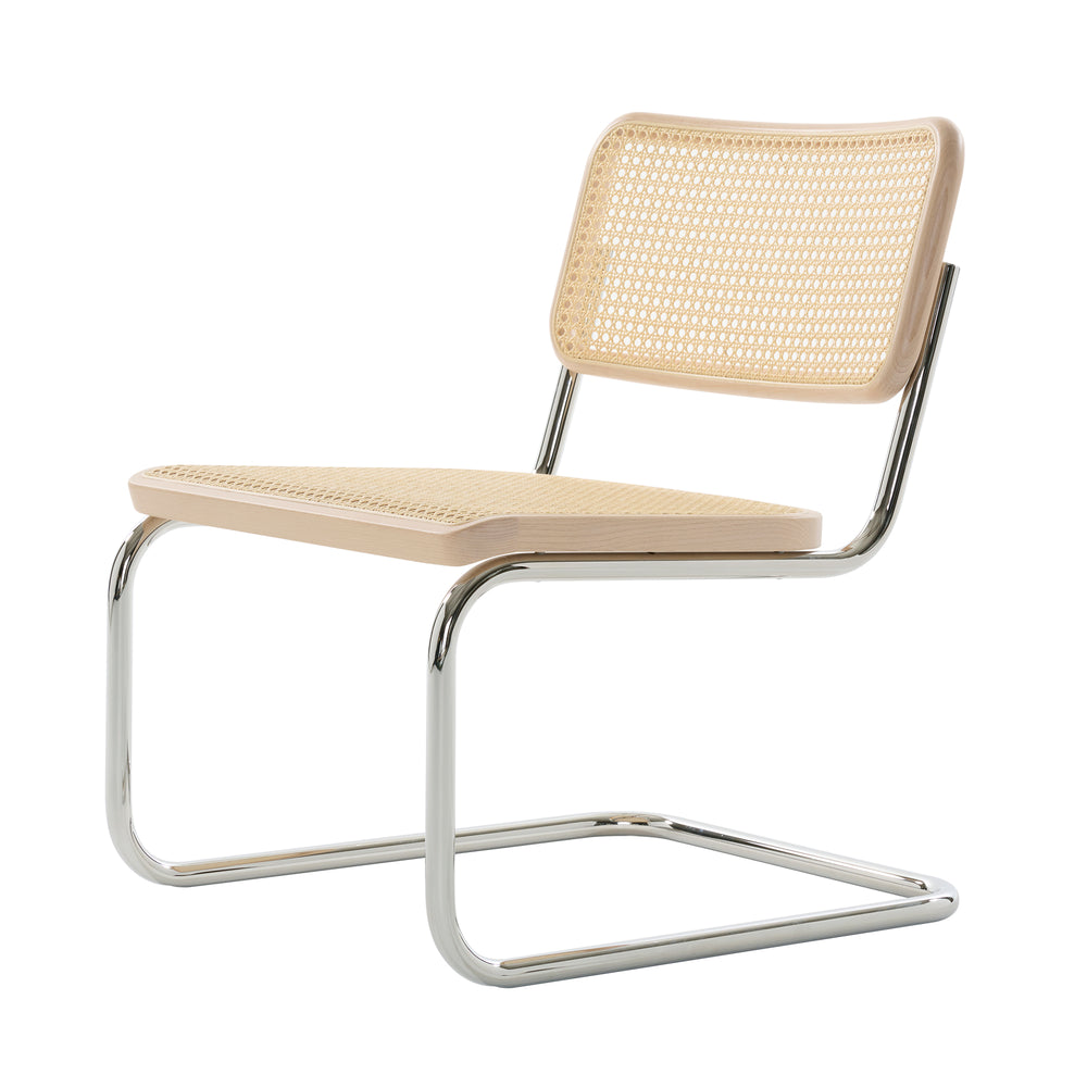Thonet - S 32 VL Lounge Stuhl | Buche aufgehellt gebeizt / chrom