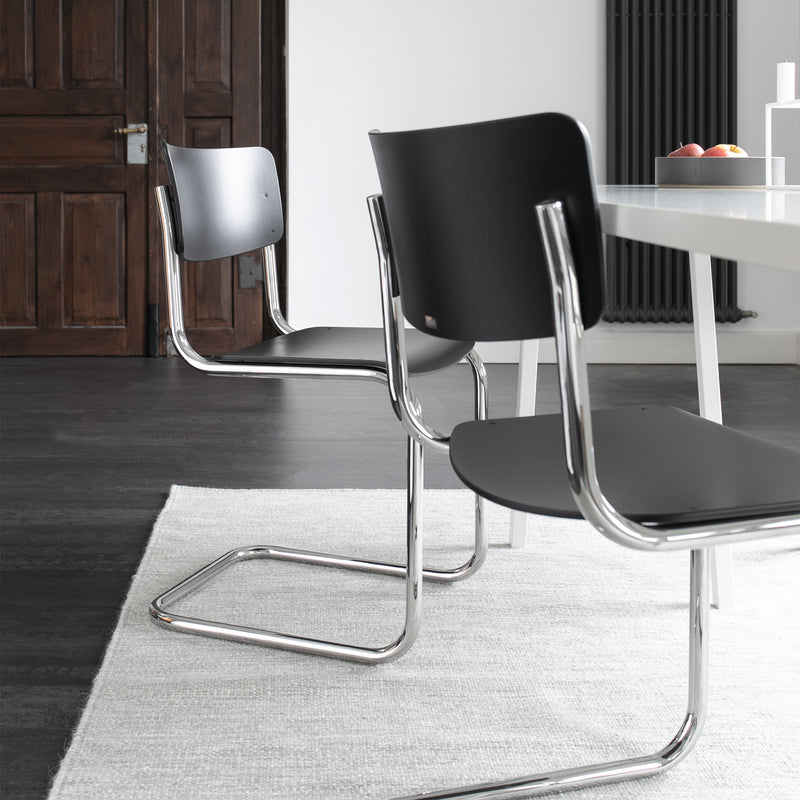 Thonet - S 43 Freischwinger Chrom | schwarz / Chrom