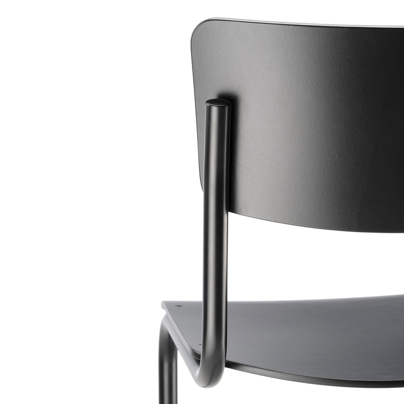 Thonet - S 43 Freischwinger Chrom | schwarz / schwarz