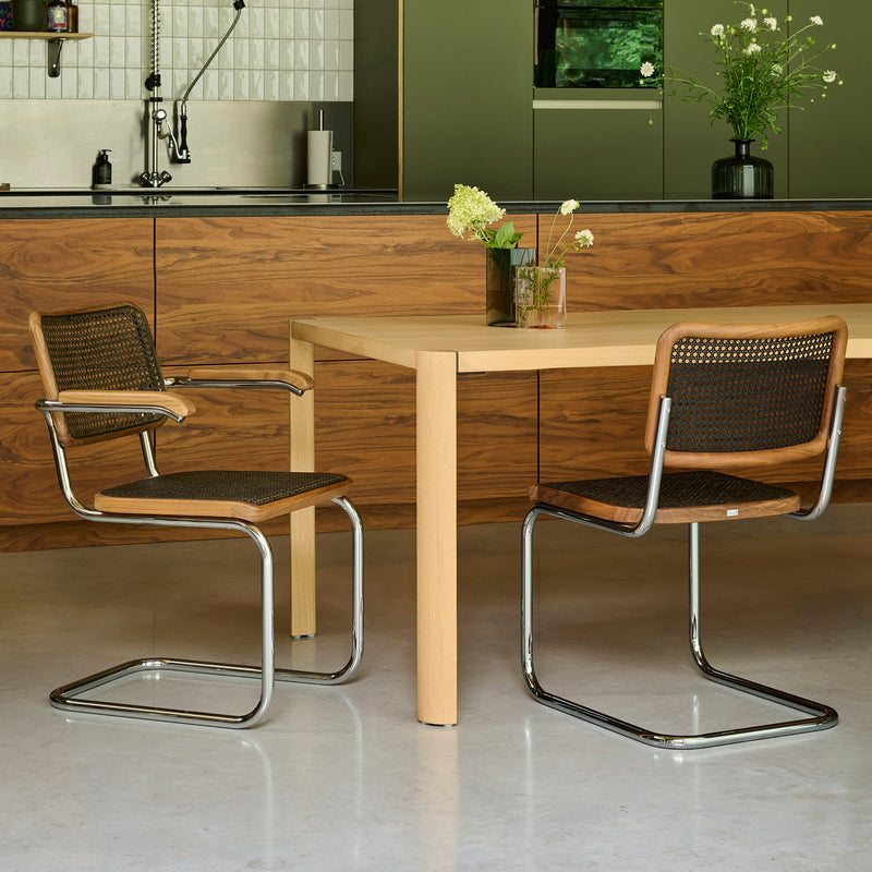 Thonet - S 64 V Freischwinger | Geflecht dark / Nussbaum / Chrom