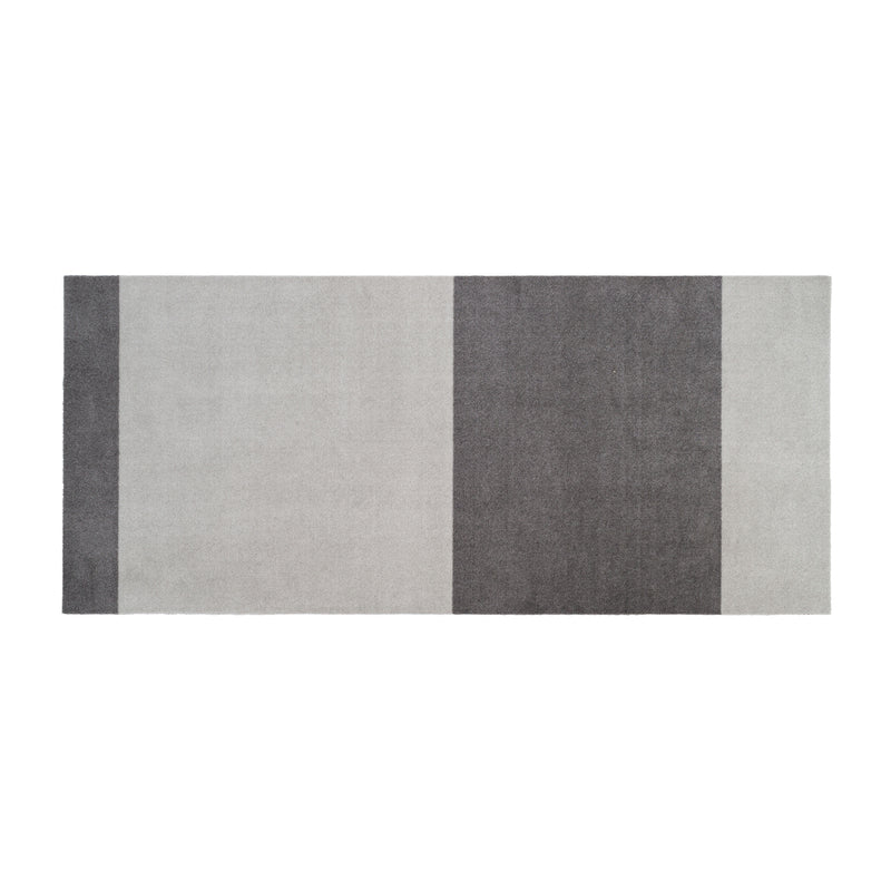 tica copenhagen - Stripes Horizontal Läufer | 90 x 200 cm / hellgrau/stahlgrau