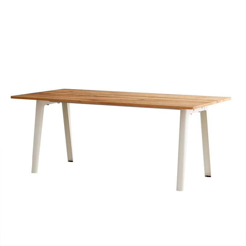 TipToe - NEW MODERN Altholz Esstisch | 95 x 190 cm / creme weiß