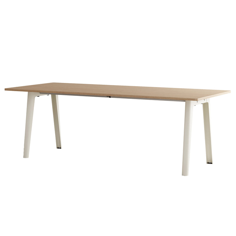 TipToe - NEW MODERN Esstisch | Eiche / 95 x 220 cm / creme weiß