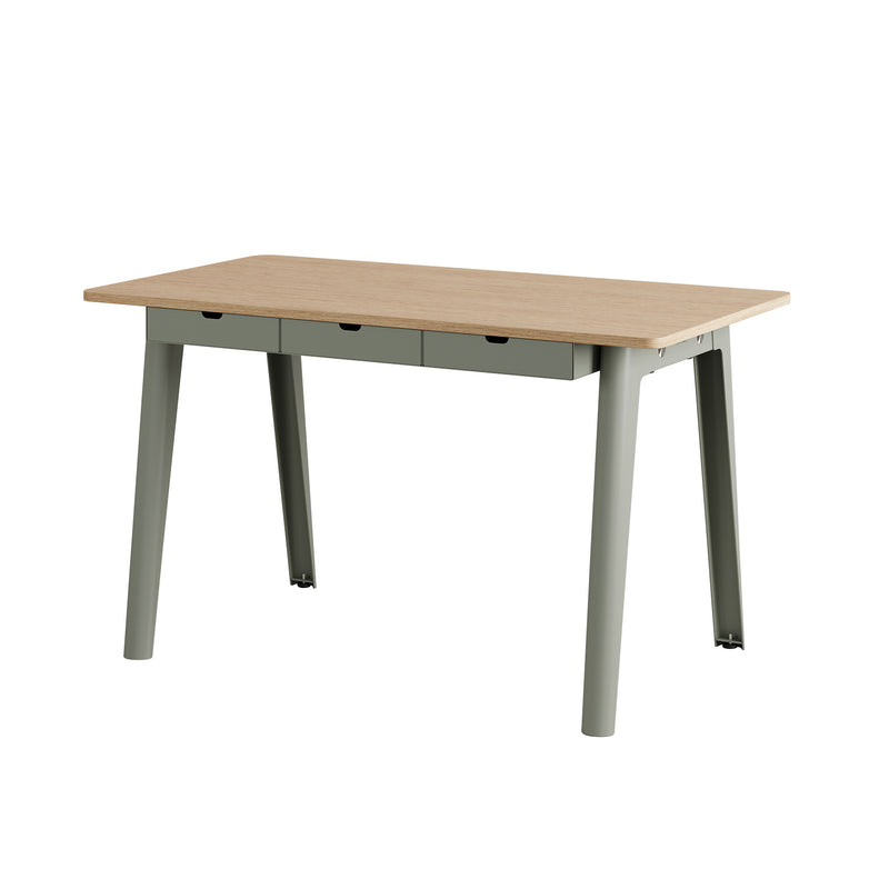 TipToe - NEW MODERN Schreibtisch | mit Schubladen / 75 x 130 cm / eukalyptus grau