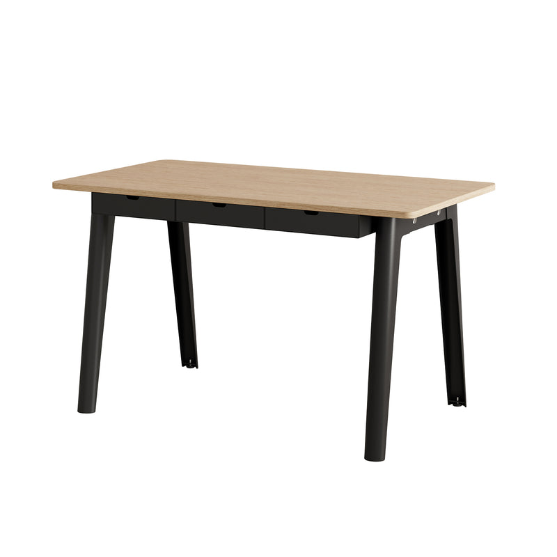 TipToe - NEW MODERN Schreibtisch | mit Schubladen / 75 x 130 cm / graphitschwarz
