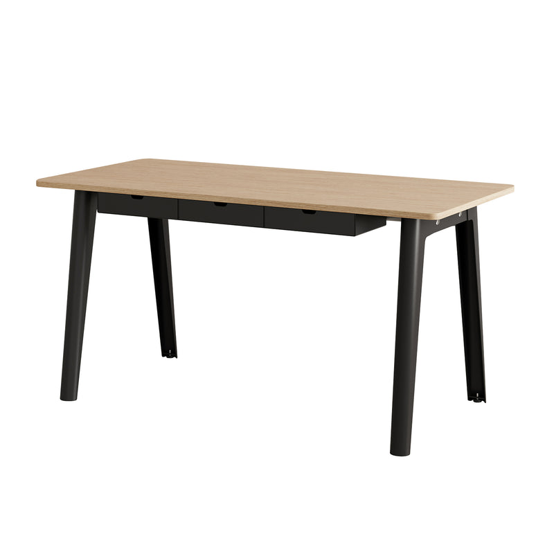TipToe - NEW MODERN Schreibtisch | mit Schubladen / 75 x 150 cm / graphitschwarz
