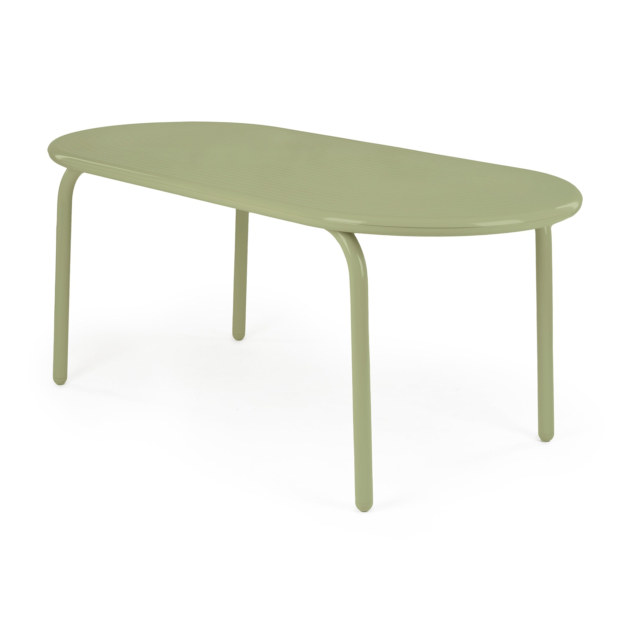 Tom Dixon - Groove Gartentisch | moosgrün