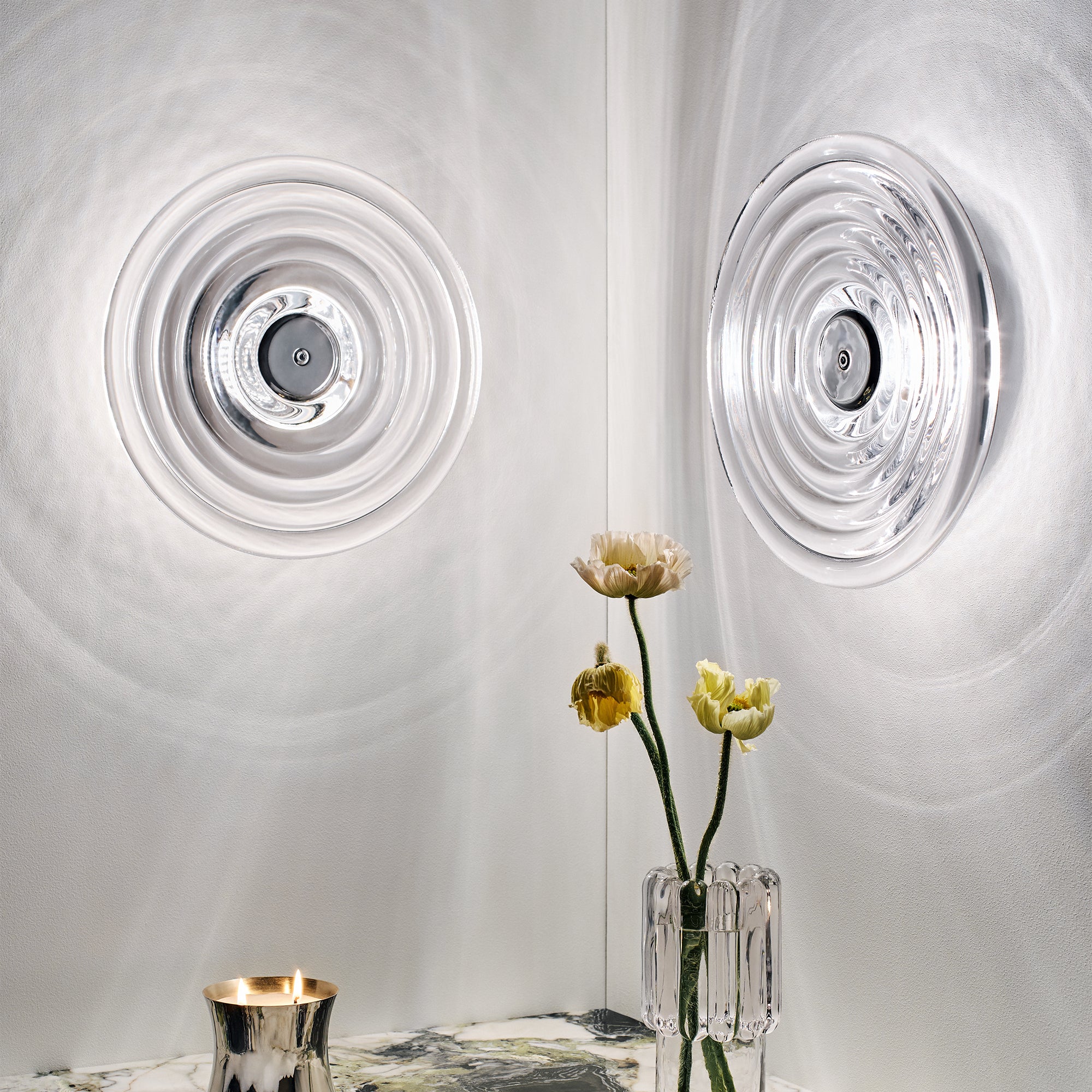 Tom Dixon - Press Surface LED Wandleuchte | large / clear
