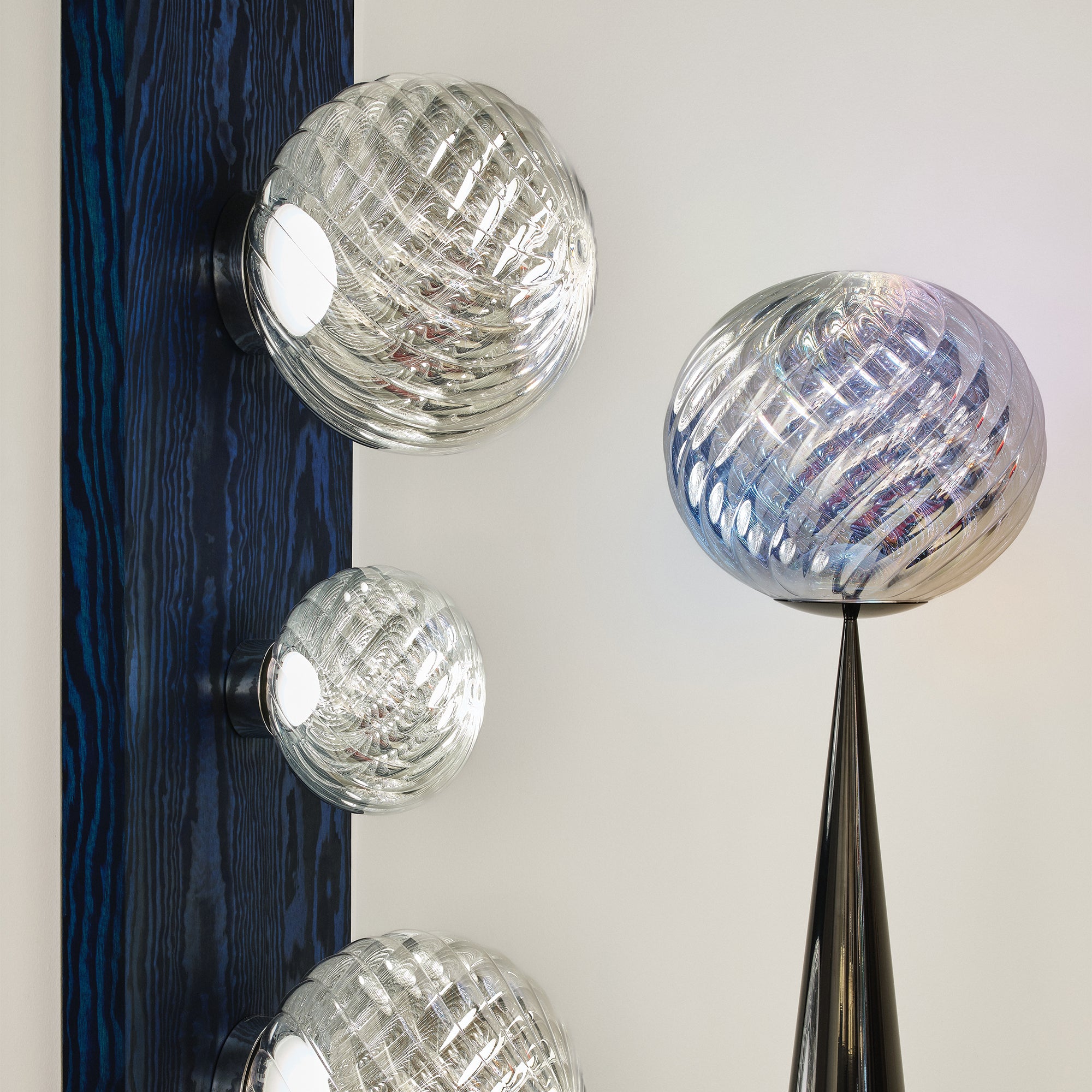 Tom Dixon - Whirl LED Wandleuchte / Deckenleuchte | silber