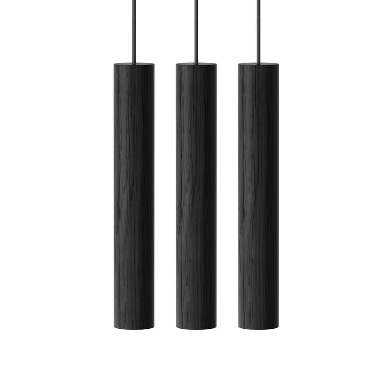 Umage - Chimes Pendelleuchte LED | Cluster 3 / Eiche schwarz / Ø 3 x 22 cm