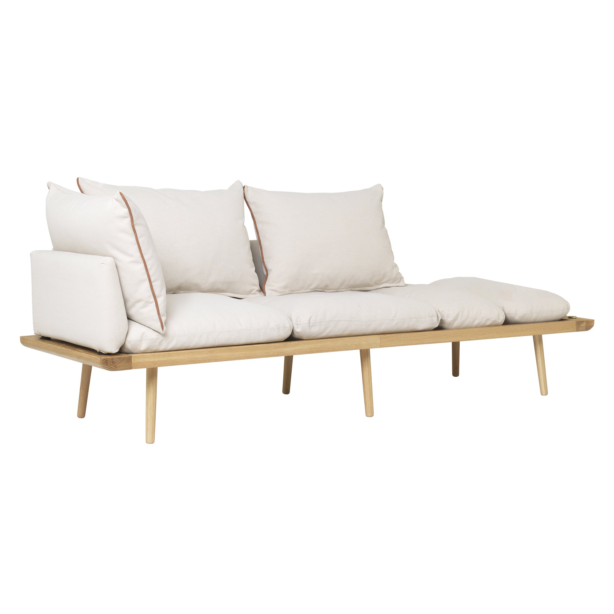 Umage - Lounge Around 3-Sitzer Sofa |  white sands / Eiche