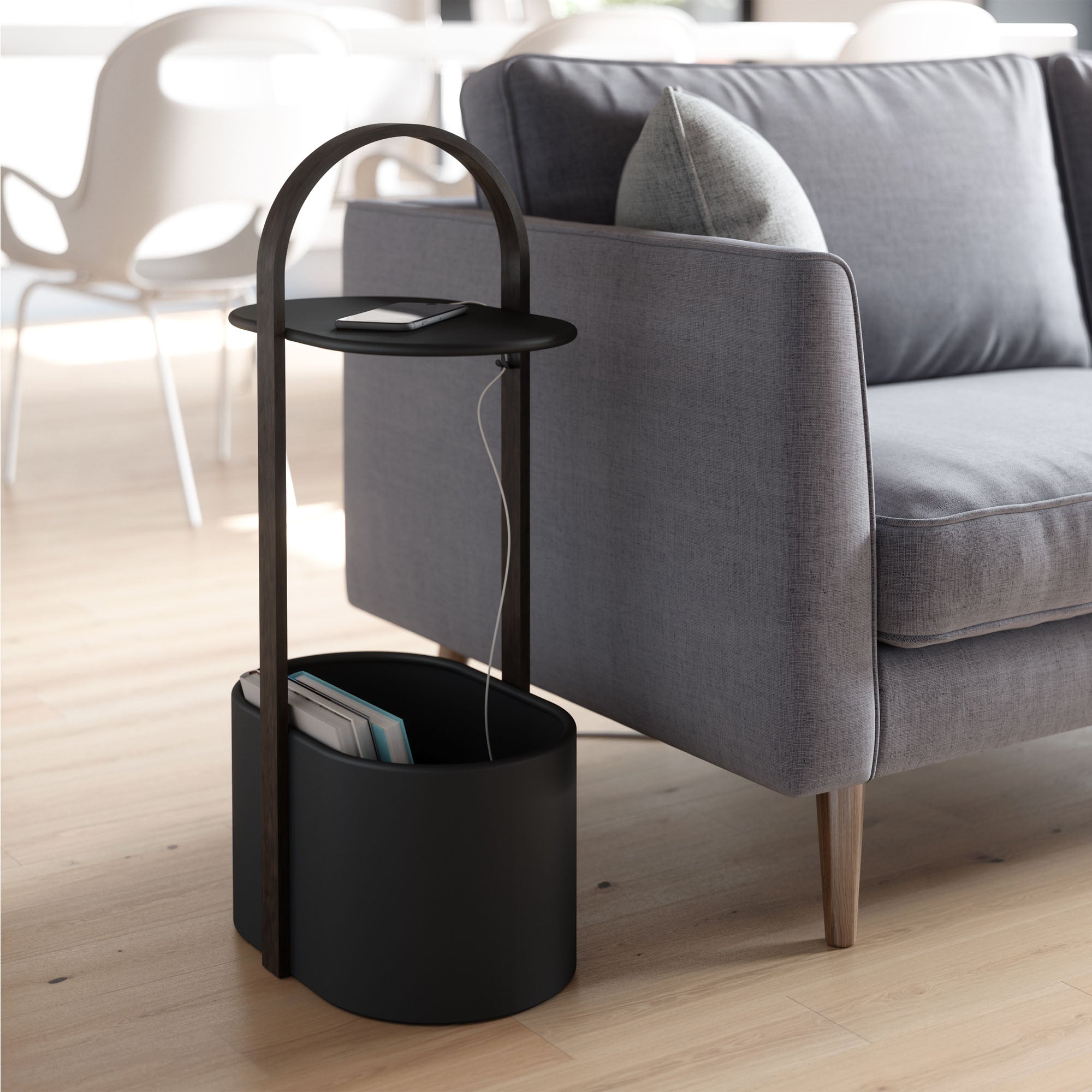 Umbra - Bellwood Storage Beistelltisch mit Ablage | Walnuss/schwarz