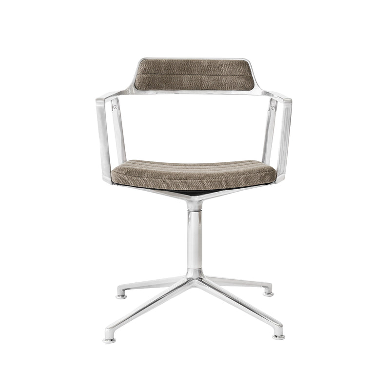 Vipp - 452 Drehstuhl | Gleiter / dark sand / Aluminium poliert