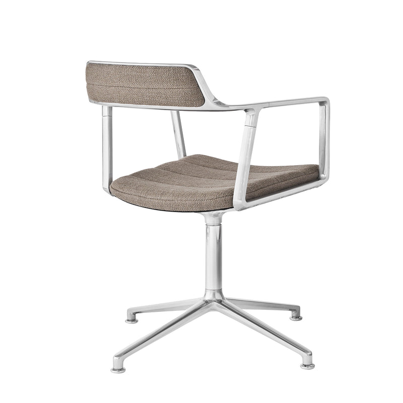 Vipp - 452 Drehstuhl | Gleiter / dark sand / Aluminium poliert