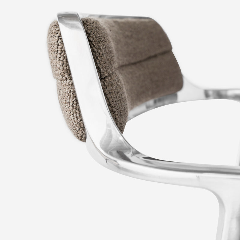 Vipp - 452 Drehstuhl | Gleiter / dark sand / Aluminium poliert