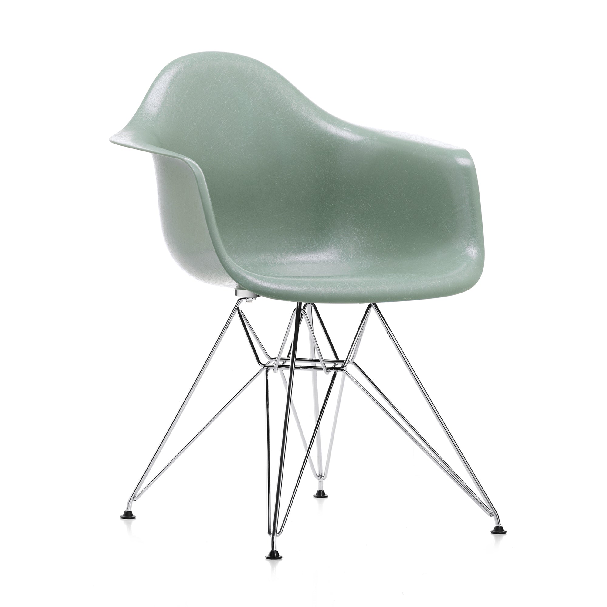 Vitra - Eames Fiberglass Armchair DAR | Eames Sea Foam Green / verchromt 