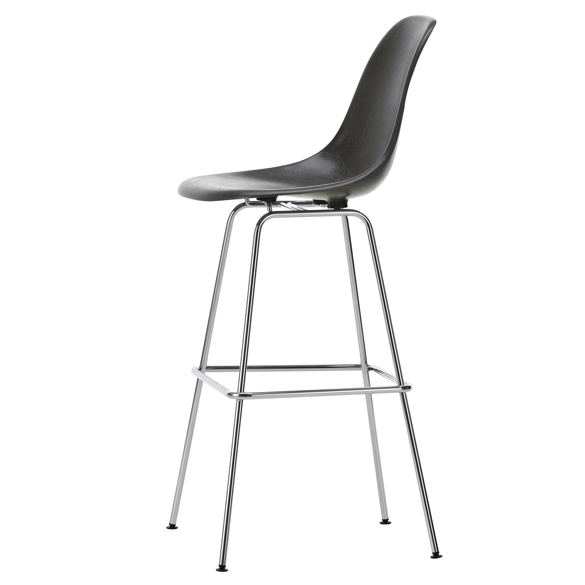 Vitra - Eames Fiberglass Barstuhl | hoch / verchromt/elephant hide-grey
