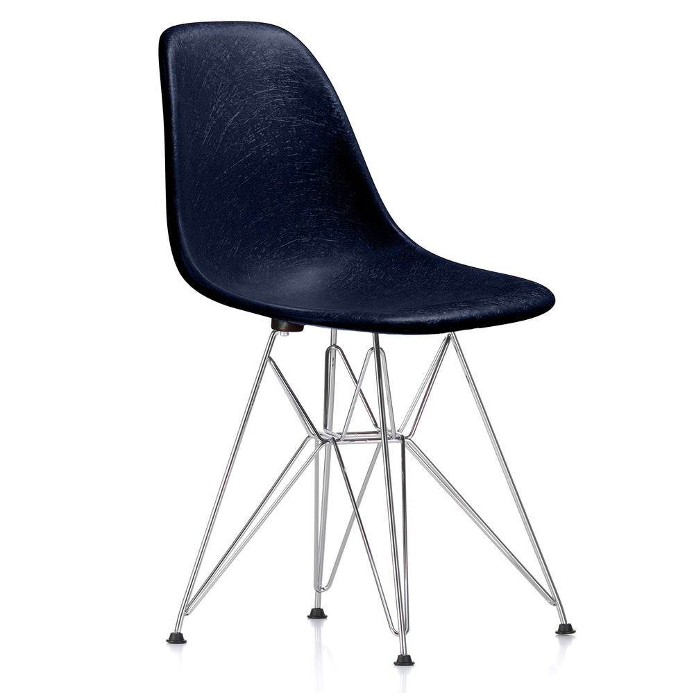 Vitra - Eames Fiberglass Side Chair DSR | Navy Blue / glanzchrom