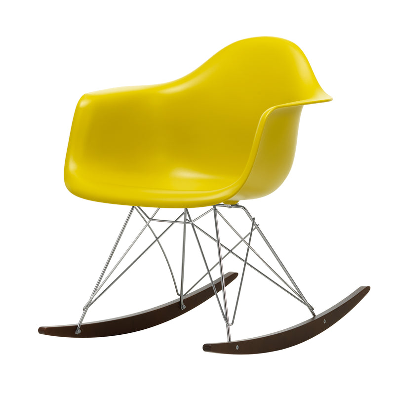 Vitra - Eames Plastic Armchair RAR | Kufen Ahorn dunkel / senf RE / verchromt