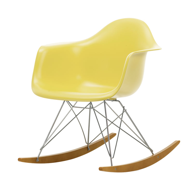 Vitra - Eames Plastic Armchair RAR | Kufen Ahorn gelblich / citron RE / verchromt