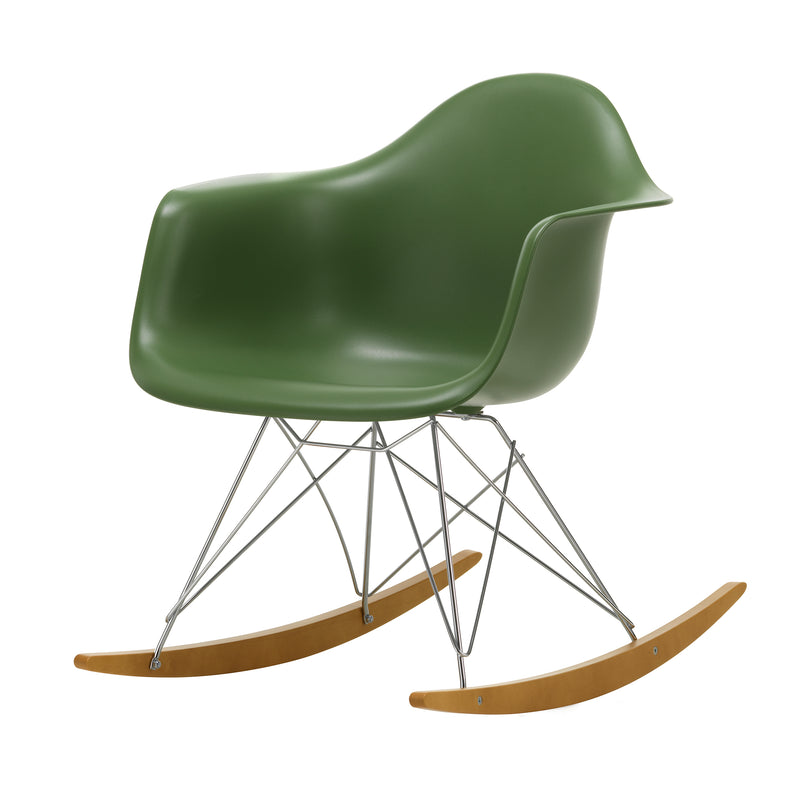 Vitra - Eames Plastic Armchair RAR | Kufen Ahorn gelblich / forest RE / verchromt