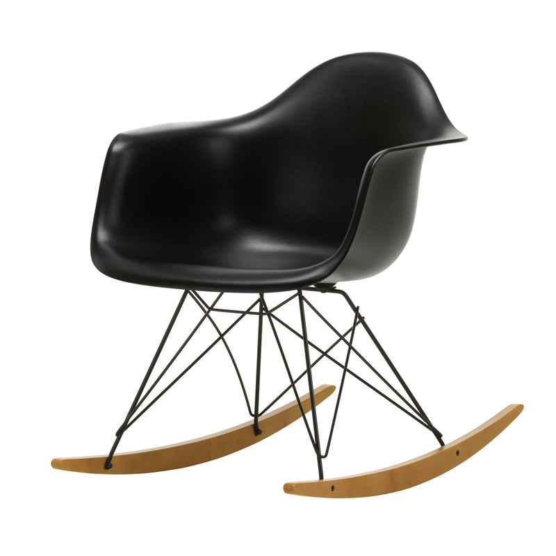 Vitra - Eames Plastic Armchair RAR | Kufen Ahorn gelblich / tiefschwarz RE / basic dark  