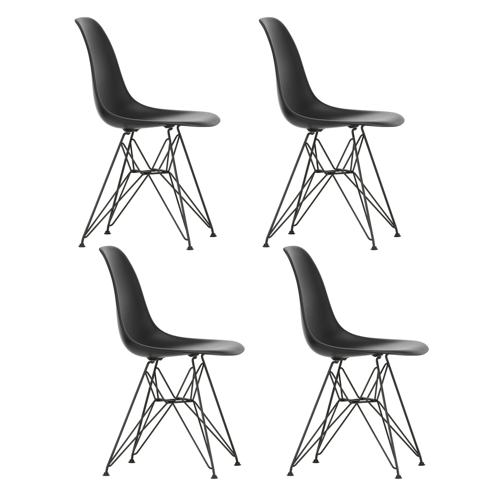 Vitra - Eames Plastic Side Chair DSR Set | basic dark / tiefschwarz