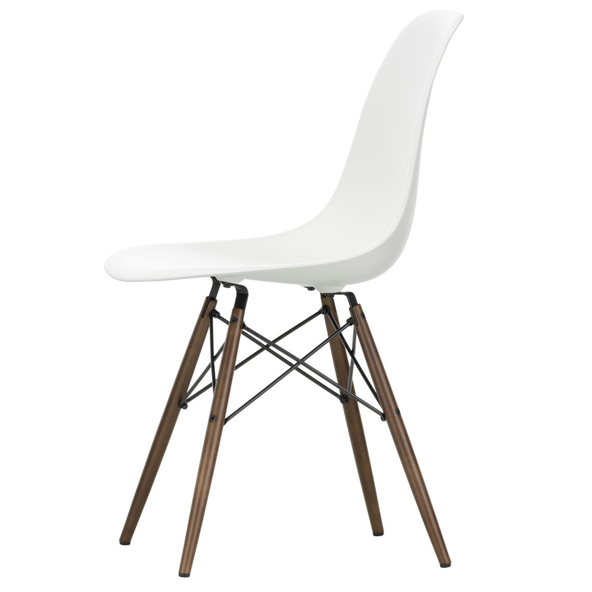Vitra - Eames Plastic Side Chair DSW RE | weiß / Ahorn dunkel 