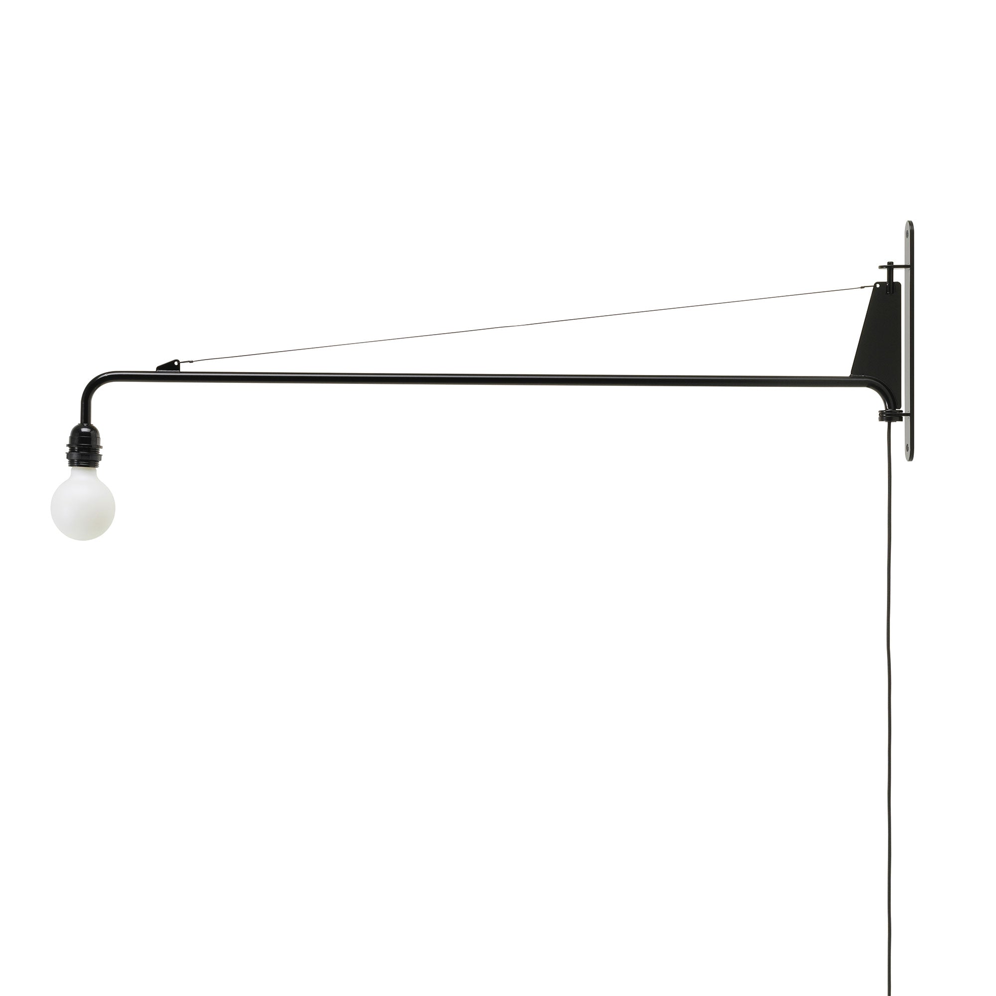 Vitra - Petit Potence Wandleuchte | tiefschwarz