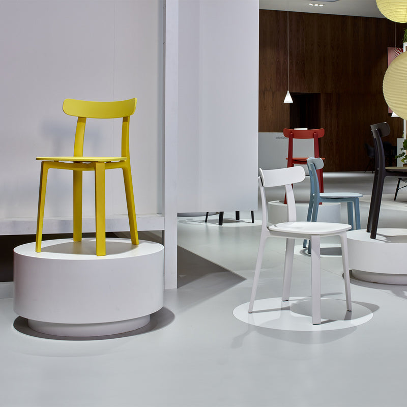 Vitra - All Plastic Chair | Filzgleiter / butterblume - two tone