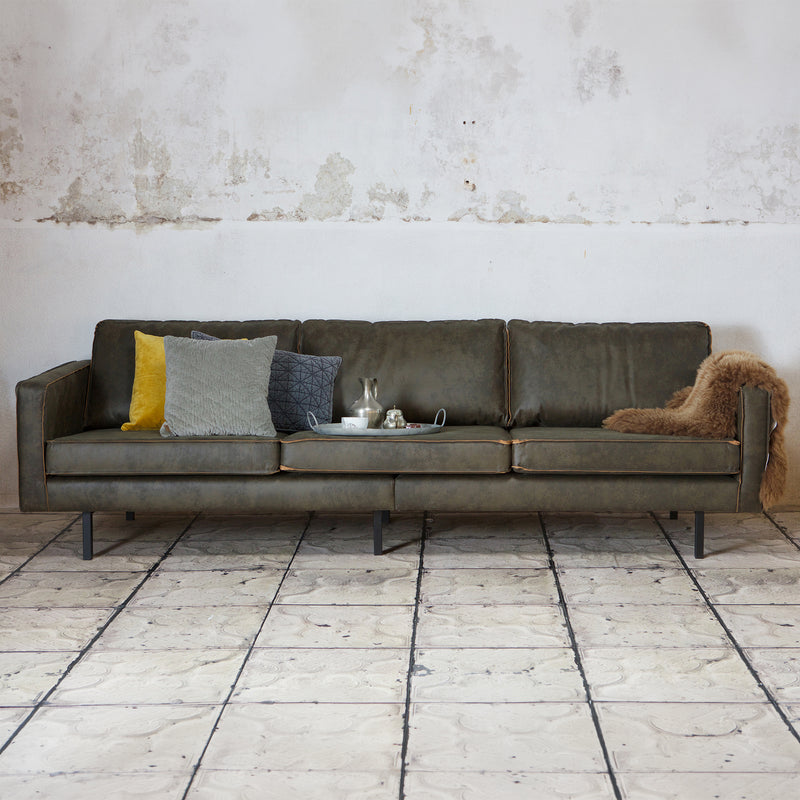 WOOOD Premium - Rodeo Sofa | Ecoleder army / 3-Sitzer