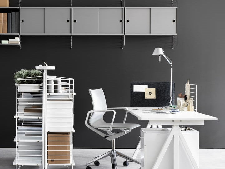 String - Bodenleiter | 2er Set / 115 x 30 cm / weiß