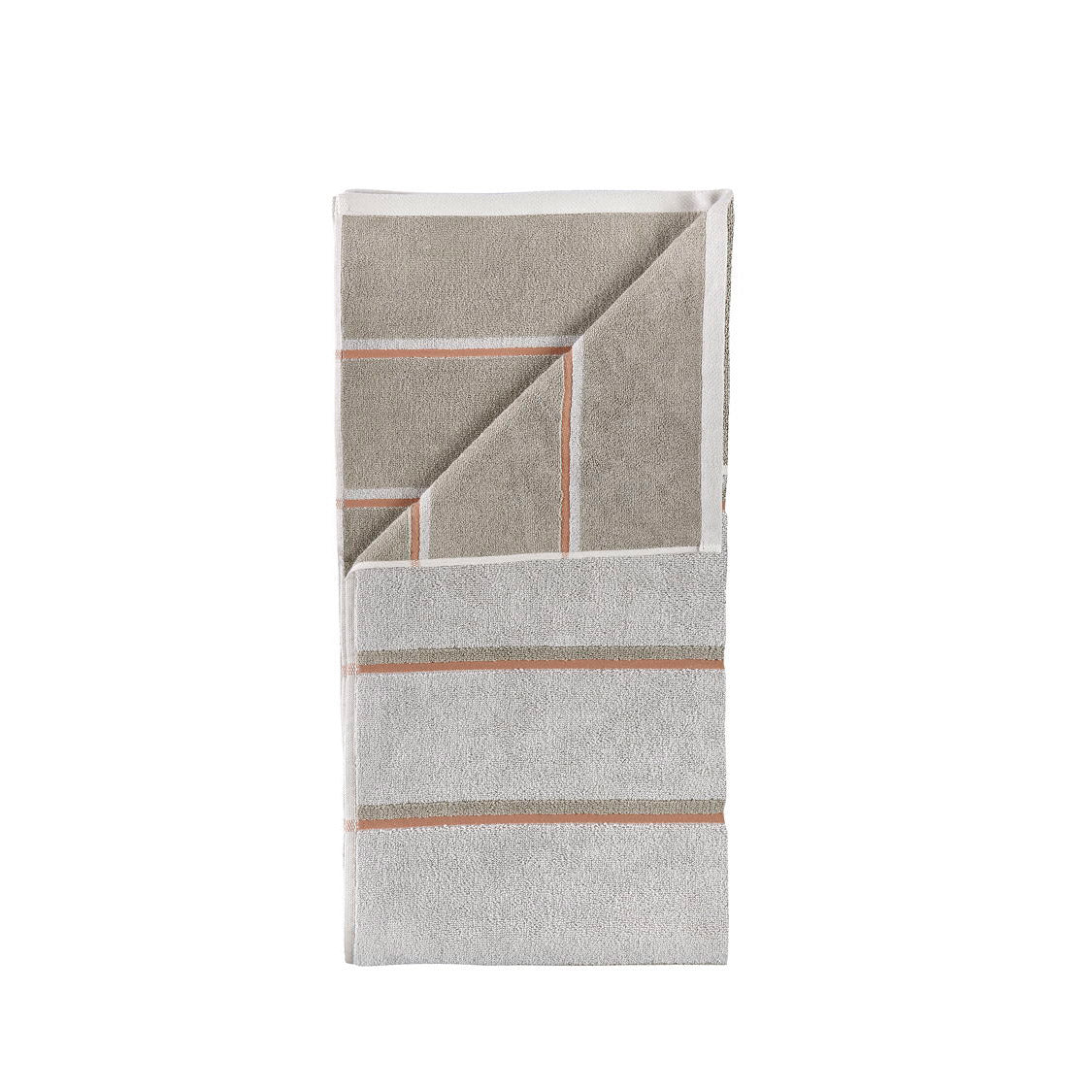 Zone Denmark - Badehandtuch Sauna | Soft Grey/Eucalyptus/Terracotta