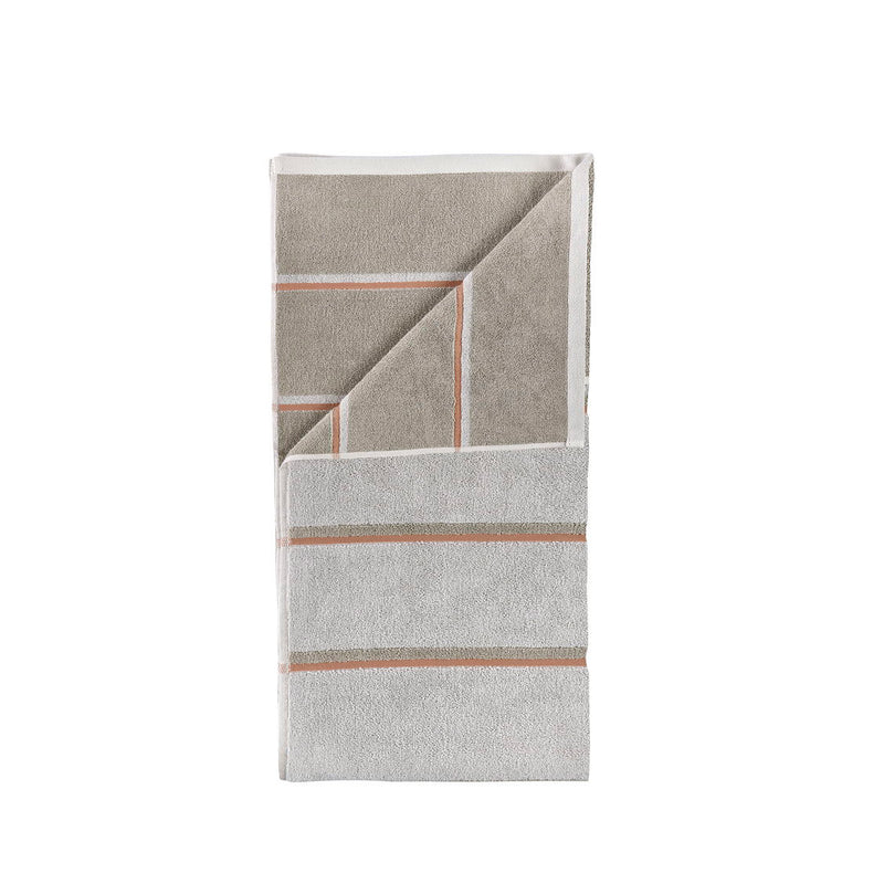 Zone Denmark - Badehandtuch Sauna | Soft Grey/Eucalyptus/Terracotta