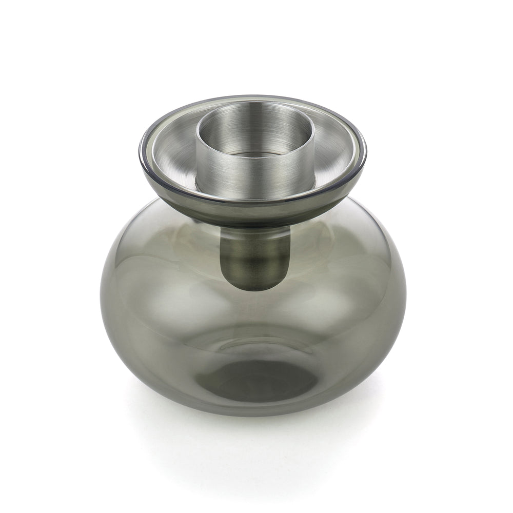 Zone Denmark - Inu Vase | Kerzenhalter / smoked grey