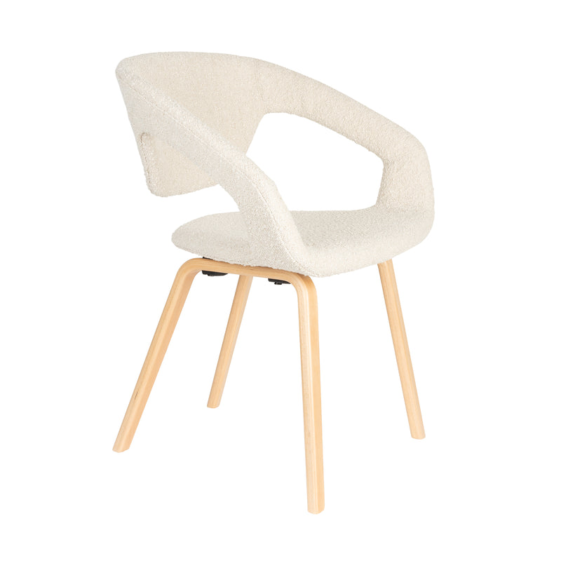 Zuiver - Flexback Stuhl | Bouclé beige