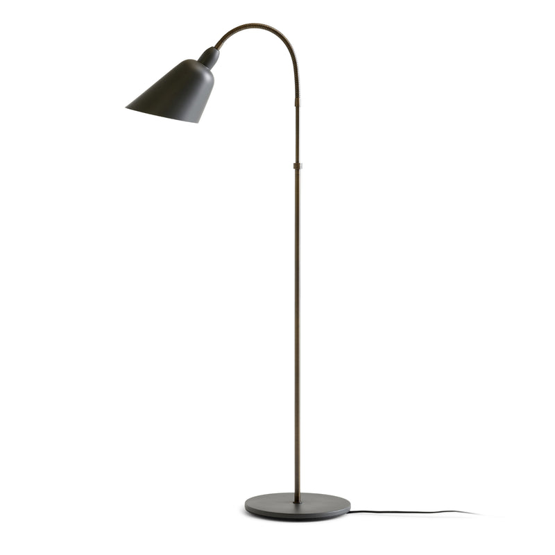 &amp;Tradition - Bellevue Stehleuchte AJ7 | steingrau / Messing bronziert