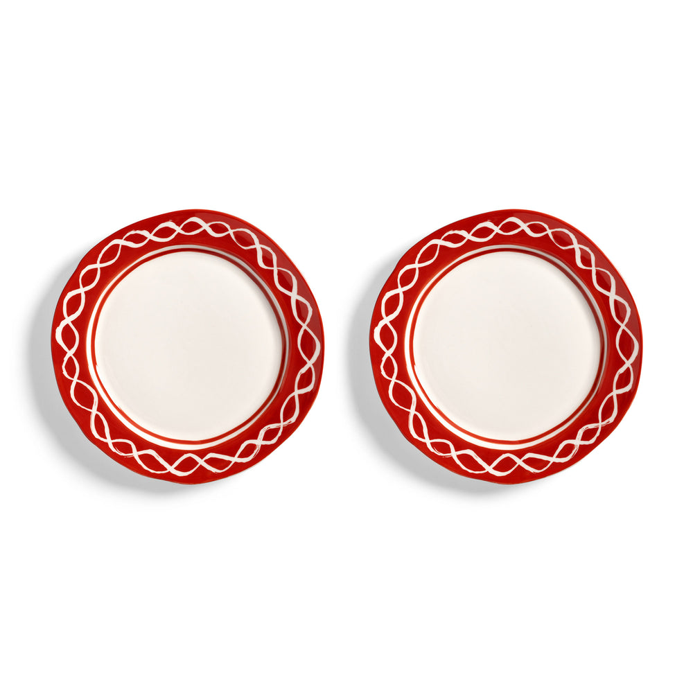 &amp;klevering - Festivo Teller (2er-set) | red