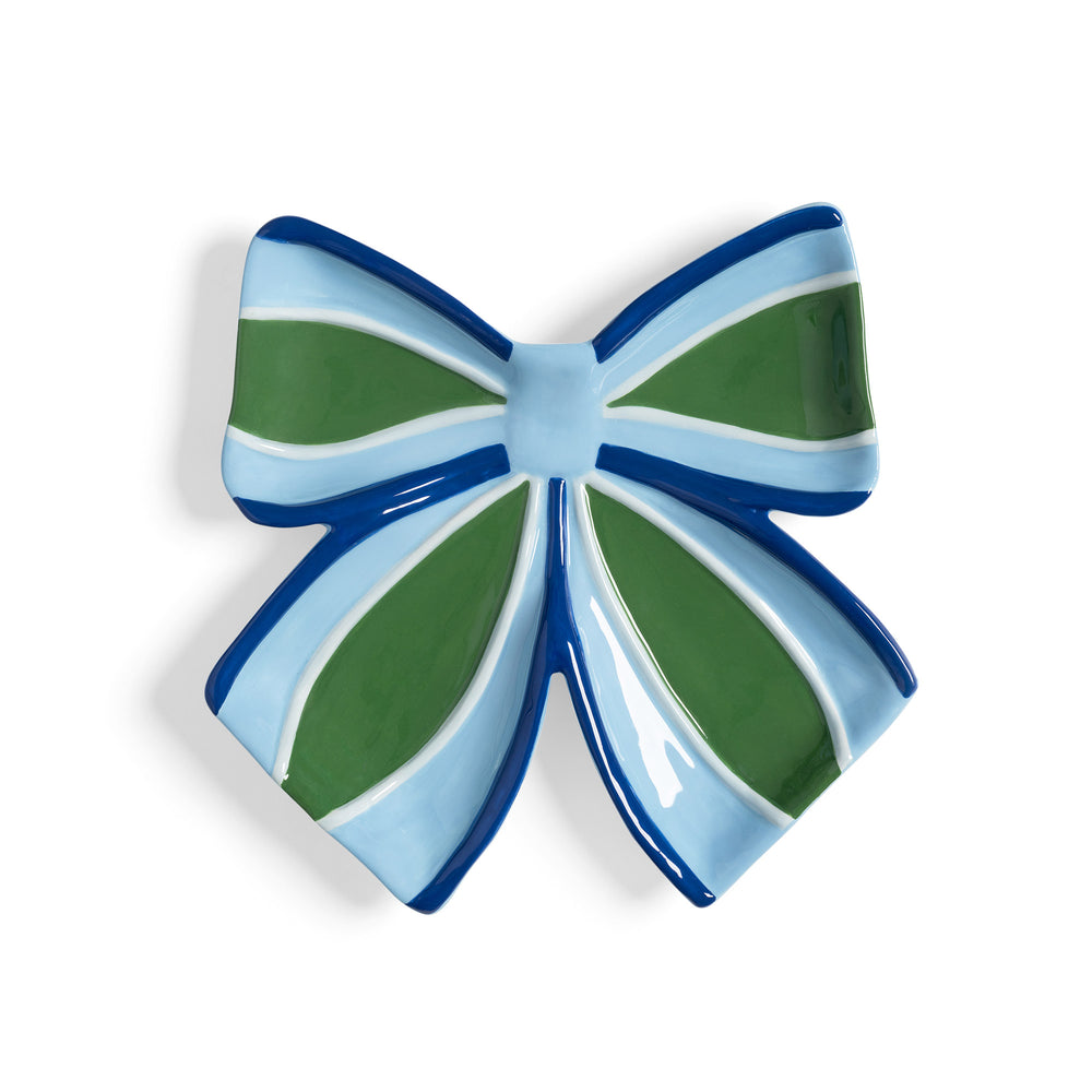 &amp;klevering - Ribbon Dekoschale | blue/green